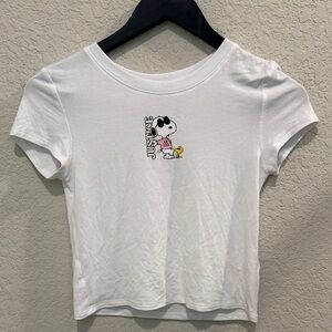 White Snoopy Graphic Tee youth 14